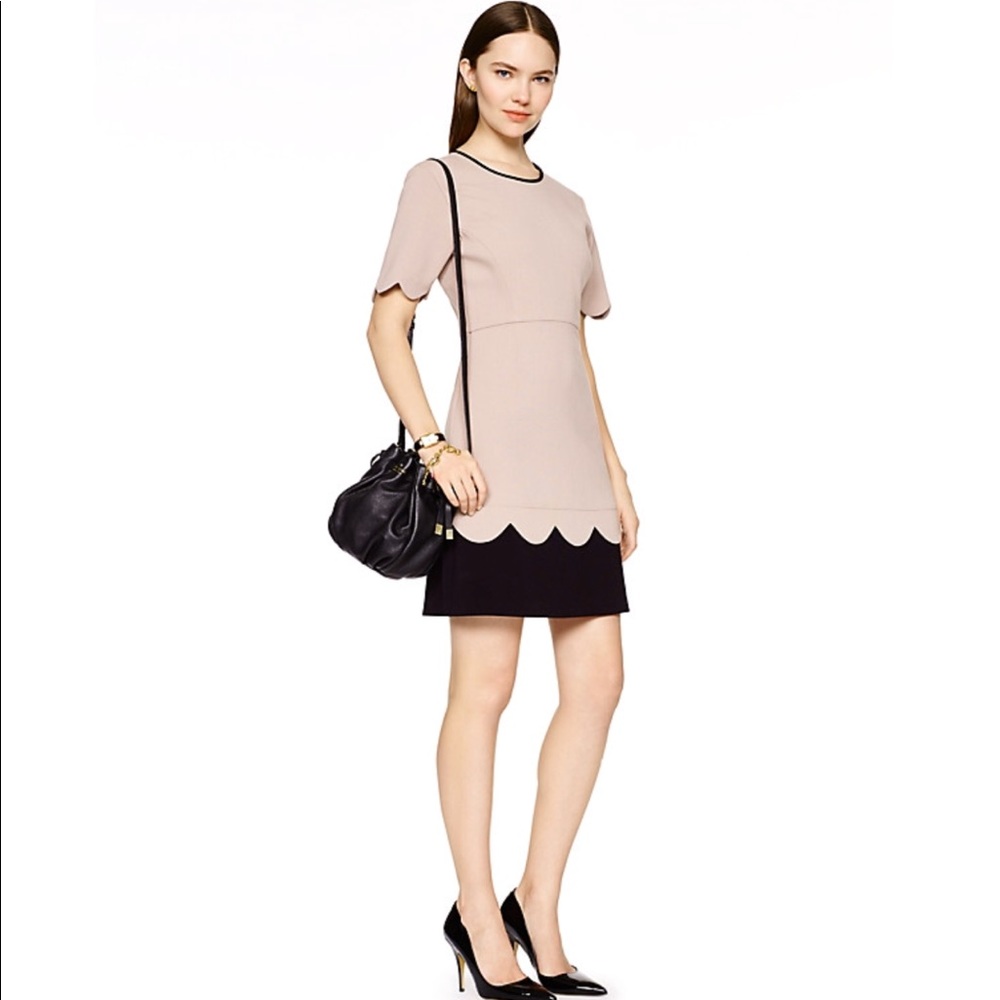 Kate Spade Crepe Scallop Dress Size 4